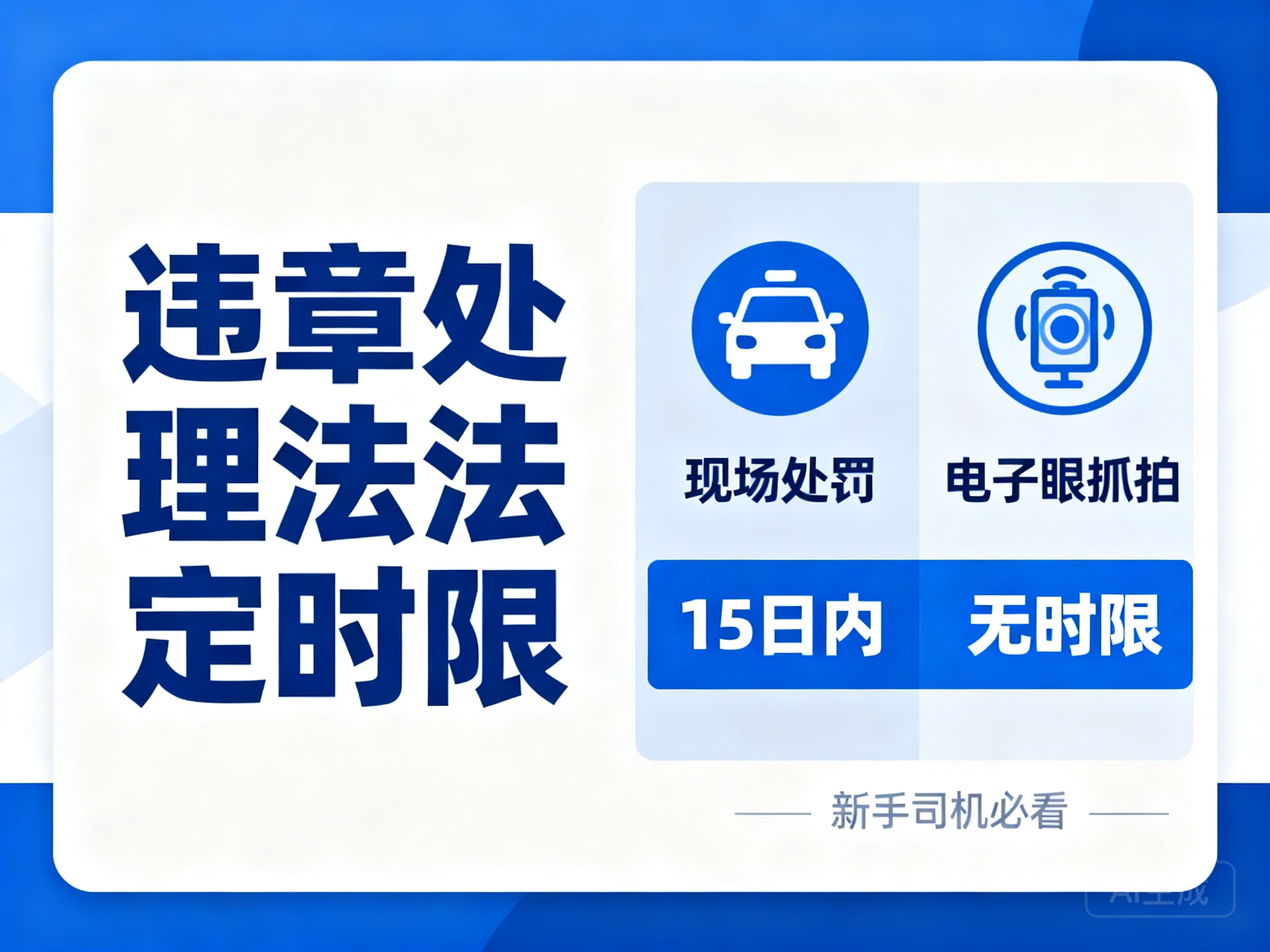 违章处理的法定时限是多久？新手司机必看的驾驶处理常识