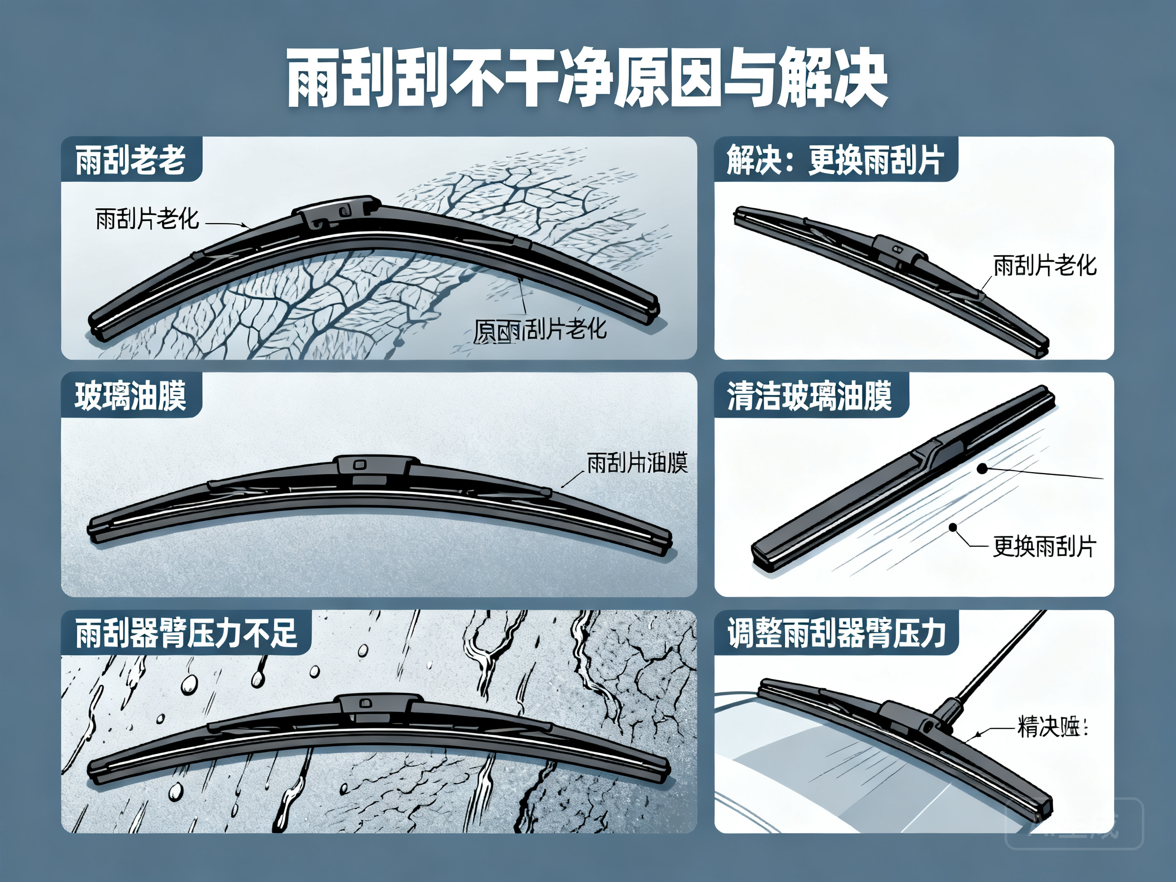 雨天开车必看：雨刮刮不干净的常见原因与解决办法